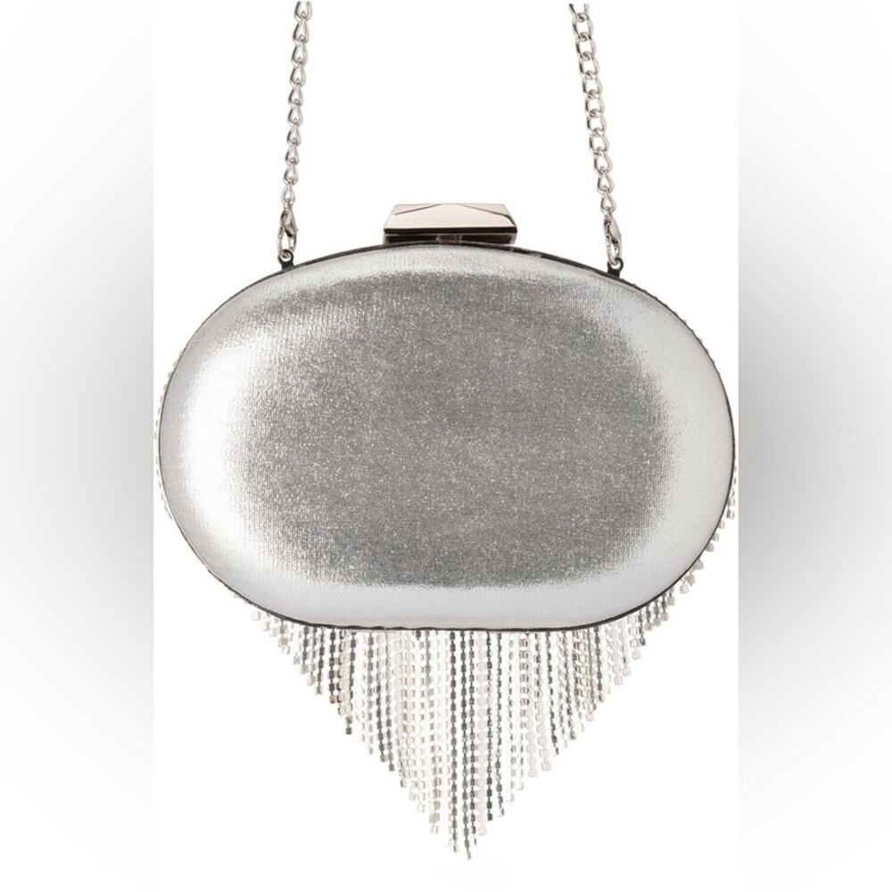Olga Berg Bria Crystal Fringe Clutch - Picture 5 of 11